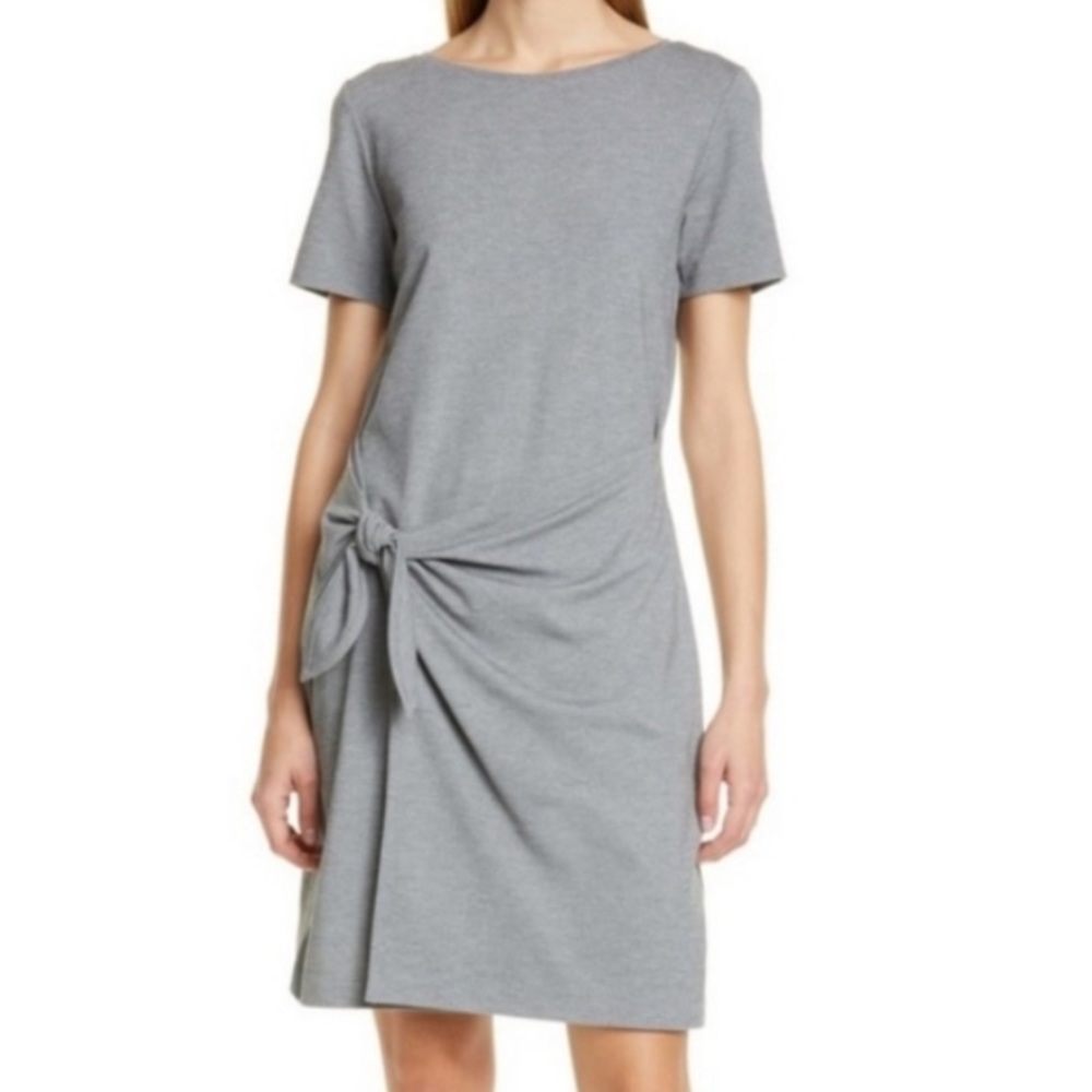 Club Monaco Twansia Gray Tie Dress